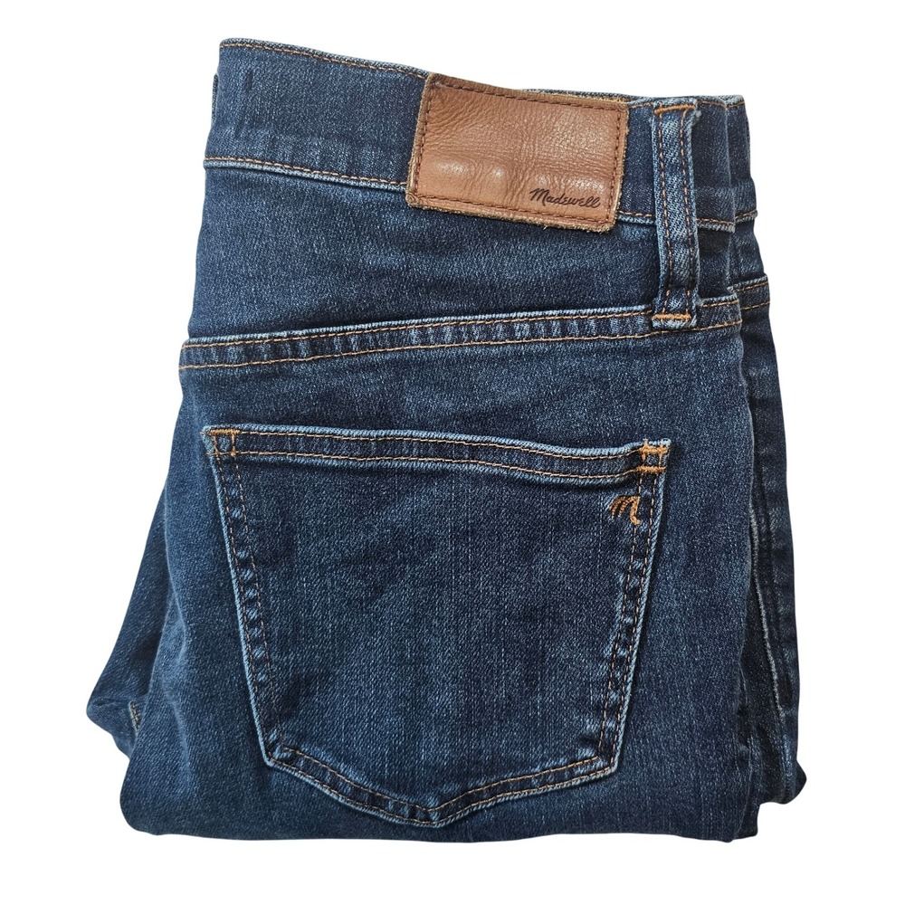Madewell x Sezane 9" High Riser Skinny Ankle Jeans Dark Wash Ankle Zip Sz 27